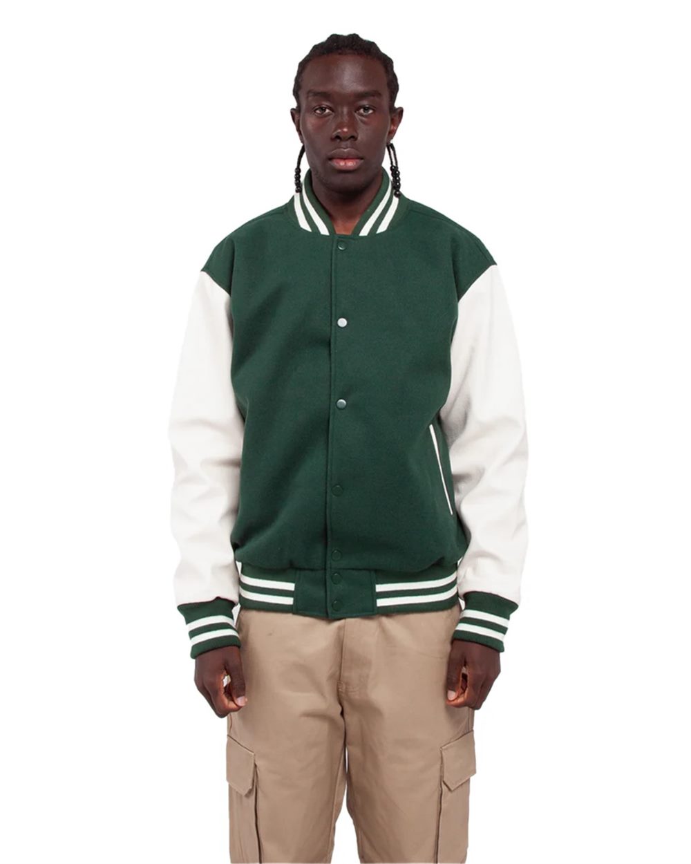 SHAKA WEAR スタジャン Leather Letterman Jacket Leather Letterman Jacket - No Logo – Shakawear.com