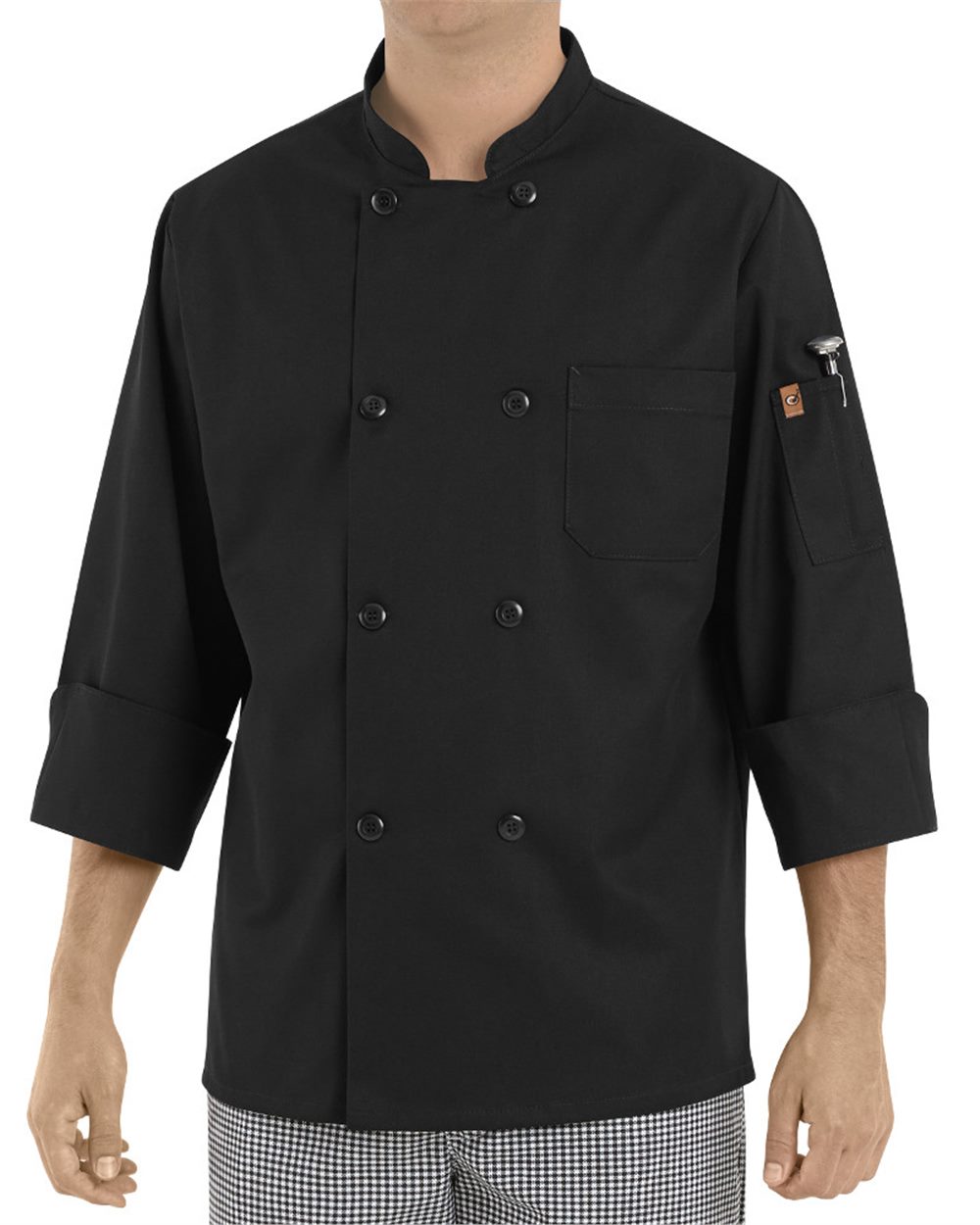 Chef Designs KT76 Black Traditional Chef Coat