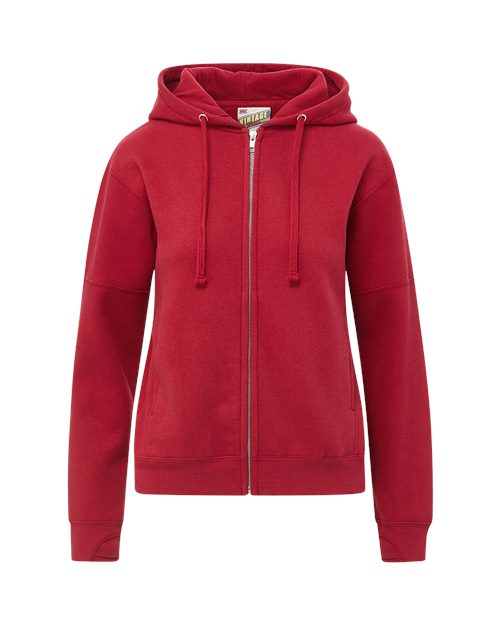 Women's Vintage Fleece Hooded Full-Zip Sweatshirt