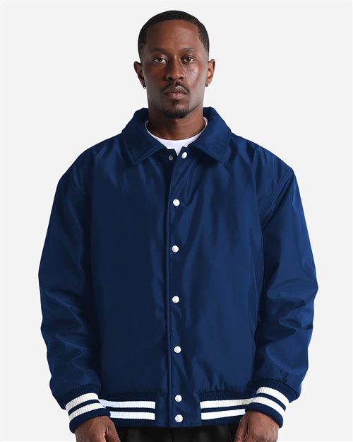 Men's Collared Varsity Bomber Jacket