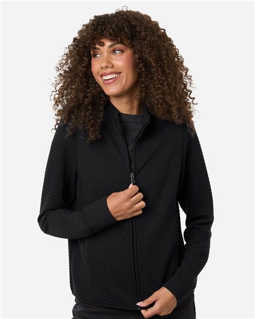 North End NE425W Women's Aspen Herringbone Fleece Full-Zip