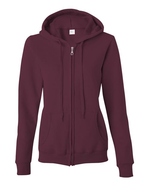 Gildan 18600FL Heavy Blend™ Women’s Full-Zip Hooded Sweatshirt Model Shot