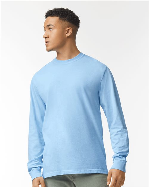 Comfort Colors 6014 Garment-Dyed Heavyweight Long Sleeve T-Shirt Model Shot