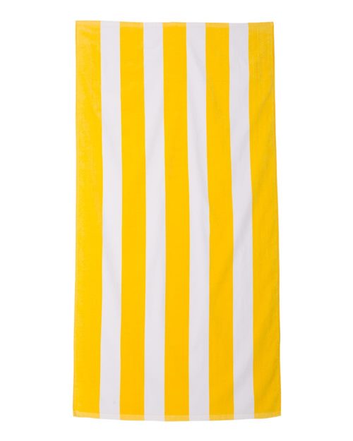 Carmel Towel Company C3060S Toalla de playa de terciopelo con rayas de cabaña Model Shot