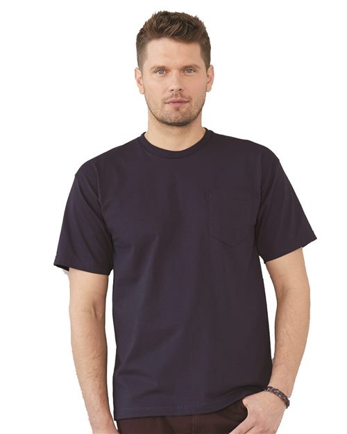 Bayside 5070 USA-Made Short Sleeve T-Shirt With a Pocket Model Shot