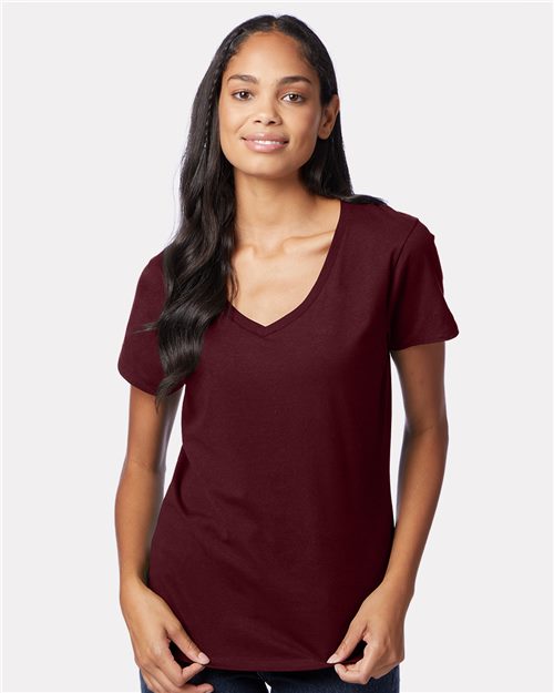 Hanes S04V - Women's Perfect-T V-Neck T-Shirt