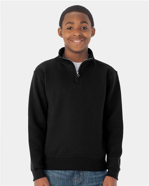 JERZEES 995YR Nublend Youth Quarter Zip Cadet Collar Sweatshirt