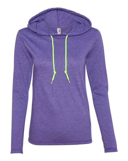 LADY'S LONG SLEEVE GRAPHIC HOOD TOPS 