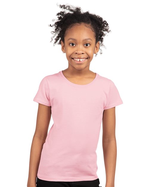 Next Level 3710 Girls’ Cotton Princess T-Shirt Model Shot