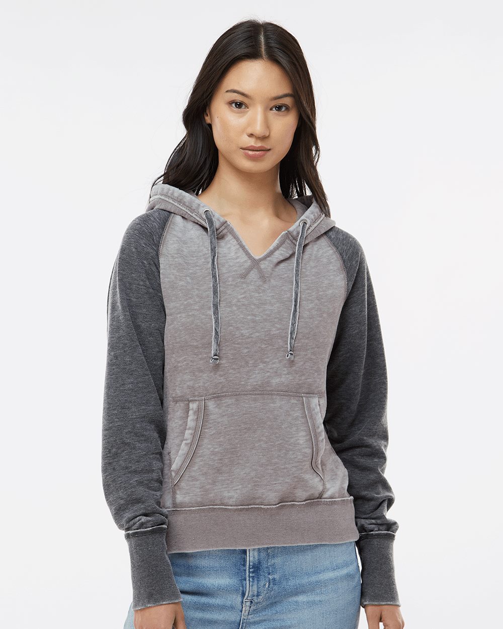 J. America 8926 - Women's Zen Fleece Raglan Hooded Sweatshirt