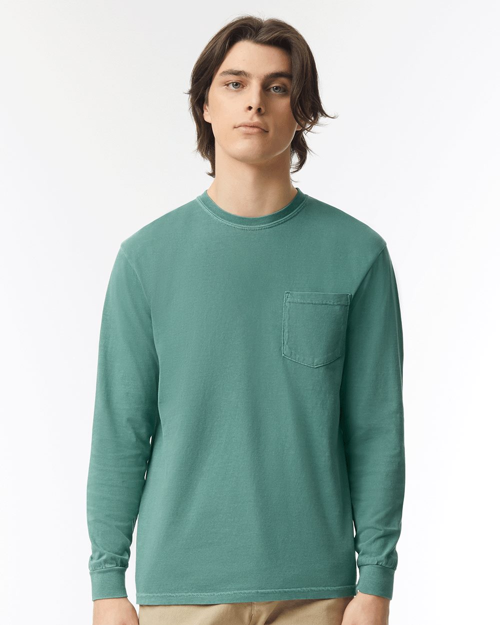 Bra Free Long Sleeved Blouse Green - Sante Wear Inc.