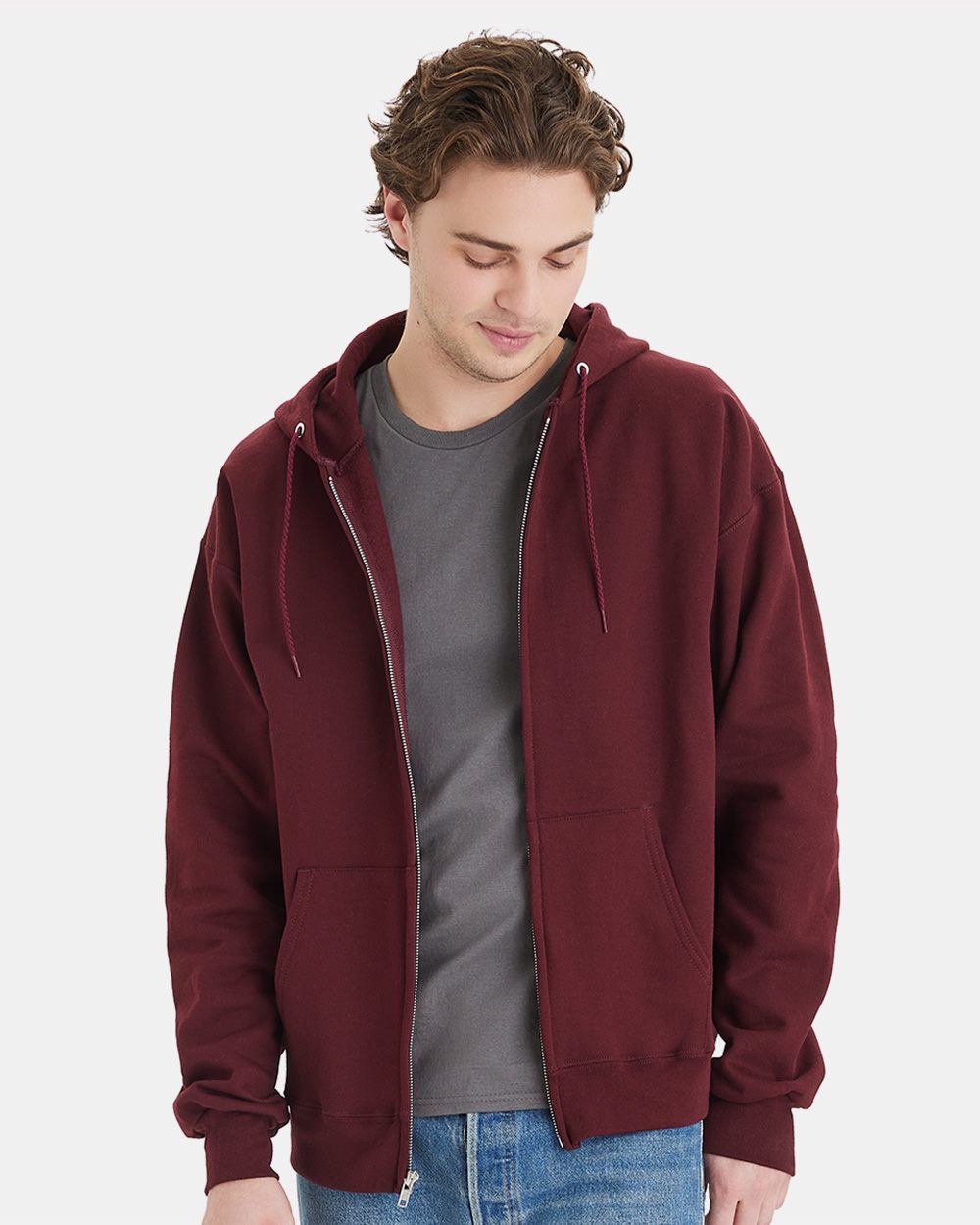 Hanes F   Ultimate Cotton® Full Zip Hooded Sweatshirt