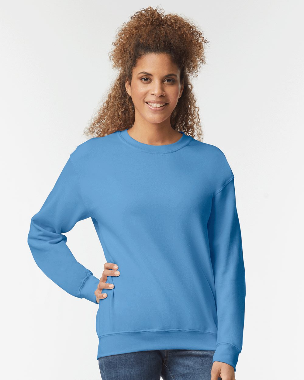 Gildan 18000 Unisex Sweatshirt Real Coffee Lovers Design Decaf Just Say NO