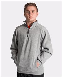 Bayside Apparel Mens USA-Made Quarter-Zip Pullover Sweatshirt 920