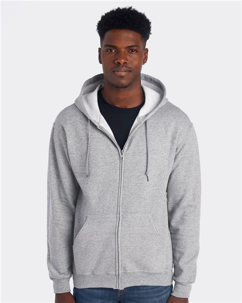 JERZEES 993MR NuBlend® Full-Zip Hooded Sweatshirt Model Shot