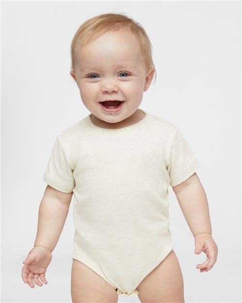 Rabbit Skins 4480 Infant Premium Jersey Short Sleeve Bodysuit Model Shot