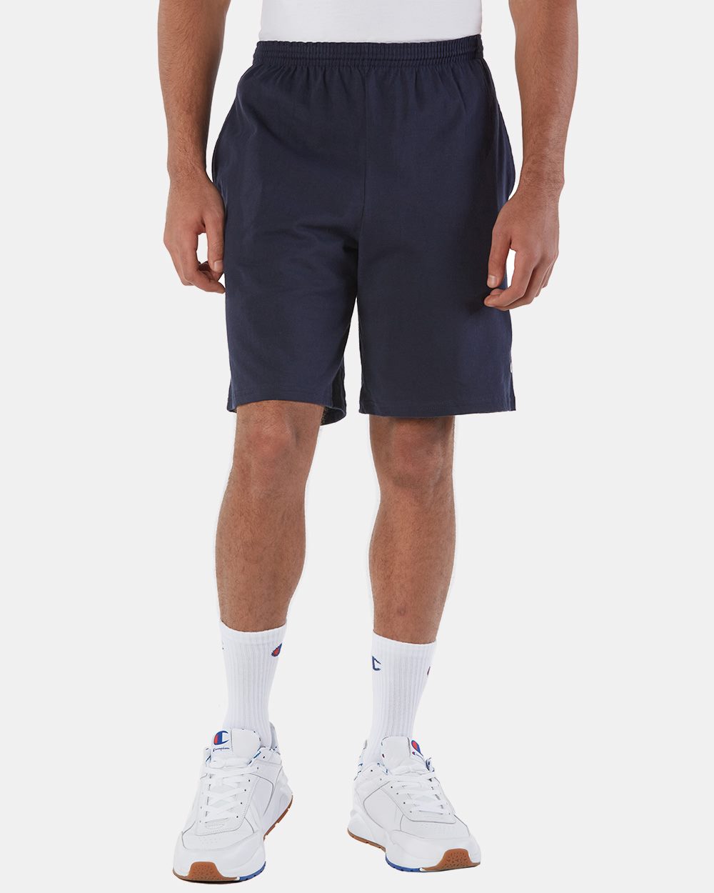 navy champion shorts