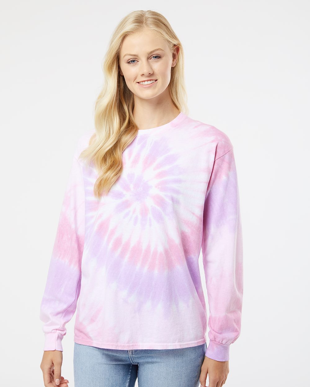 Dyenomite 240MS - Multi-Color Spiral Tie-Dyed Long Sleeve T-Shirt