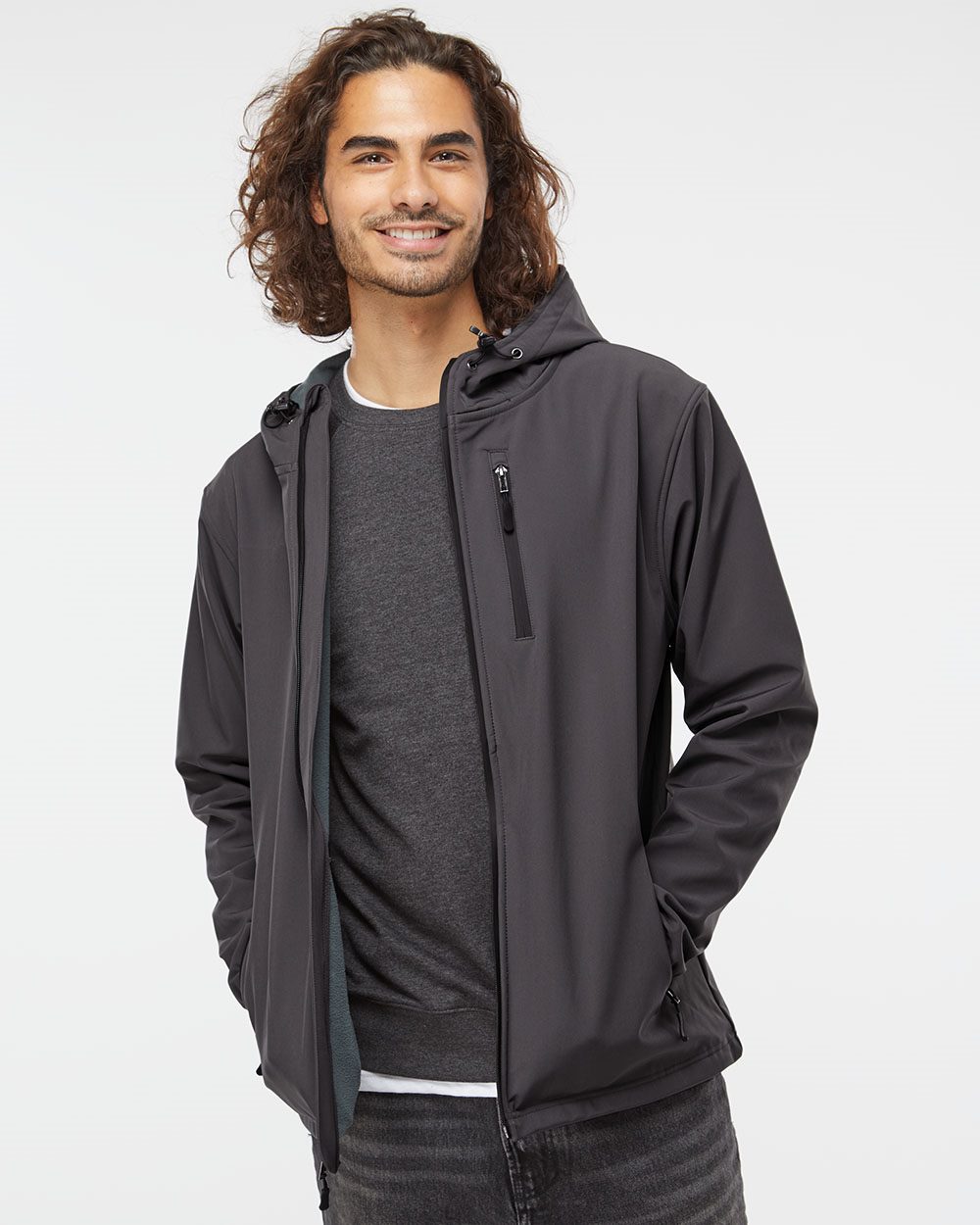 Rain Jacket, Hooded Full Zip Water Resistant Breathable Rain Coat