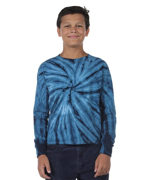 Dyenomite 24BCY - Youth Cyclone Tie-Dyed Long Sleeve T-Shirt