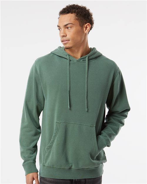 Independent Trading Co. PRM4500 Unisex Midweight Pigment-Dyed Hooded Sweatshirt Model Shot