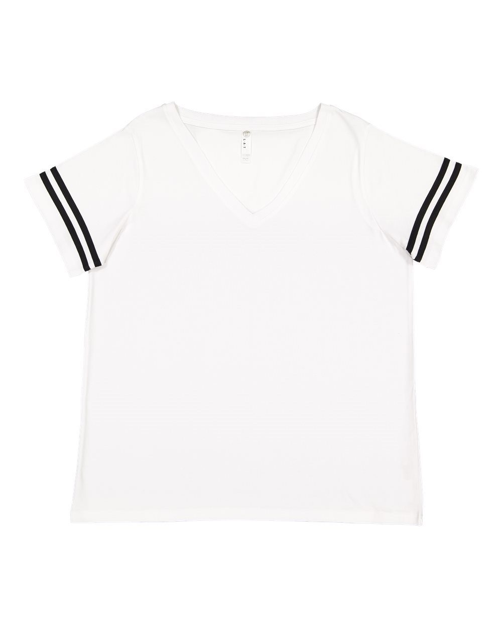 LAT 3837 - Curvy Collection Women's Vintage Football T-Shirt