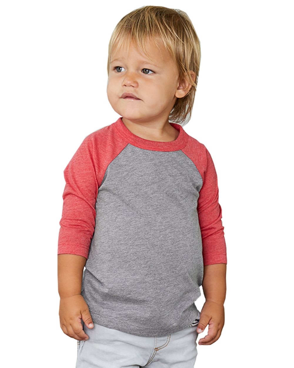 Bella Canvas Toddler Three-Quarter Sleeve Baseball Tee 2T-5T T-Shirt 3200T 