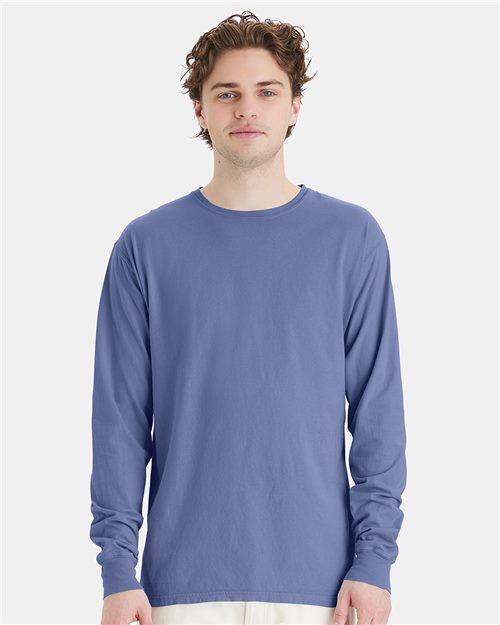 ComfortWash by Hanes GDH200 Garment-Dyed Long Sleeve T-Shirt Model Shot
