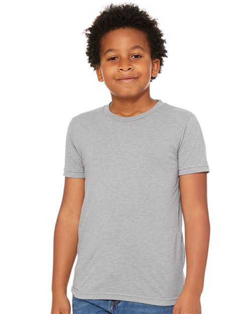 BELLA + CANVAS 3413Y T-shirt triblend pour enfants Model Shot