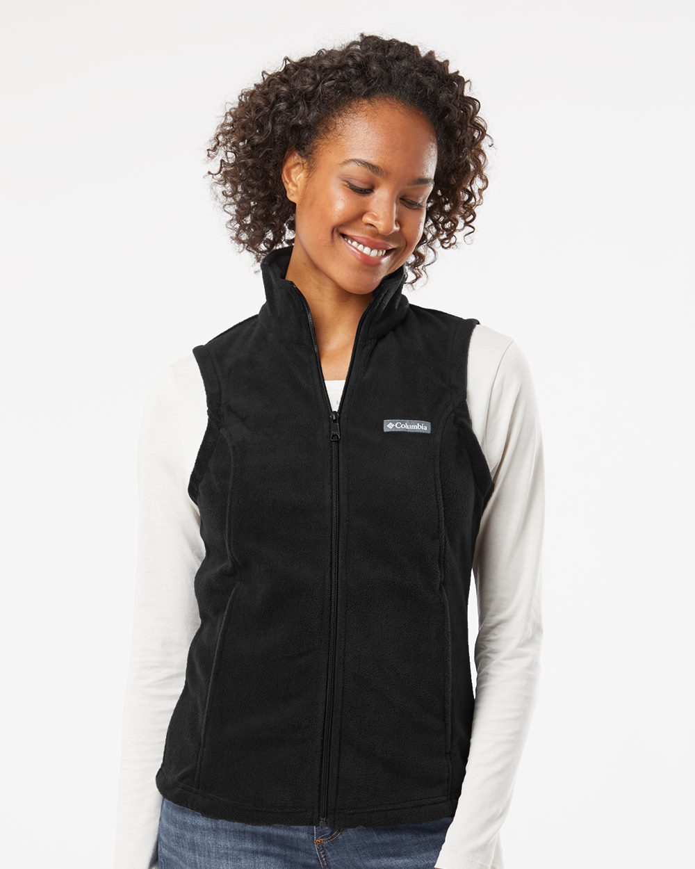 New Womens Columbia "Benton Springs" Full Zip Fleece Vest XS-S-M-L-XL