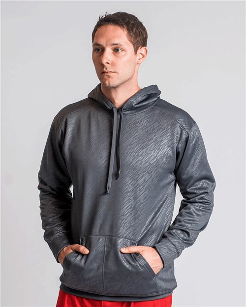 Badger 1431 - Line Embossed Hooded Sweatshirt