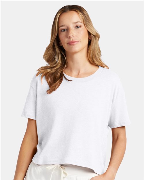 Women's Alternative Apparel White Ohio State Buckeyes Retro Jersey  Headliner Cropped T-Shirt