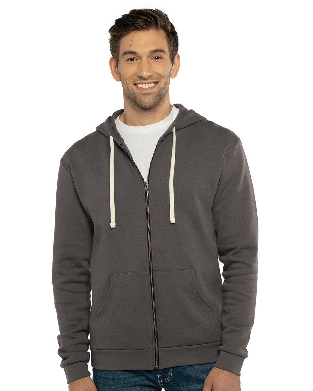 Next Level - Santa Cruz Hoodie for Men | 7.4 oz./yd², 80/20  cotton/polyester, 100% cotton face | Wrap Yourself in Cozy Style Hoodie -  Unmatched
