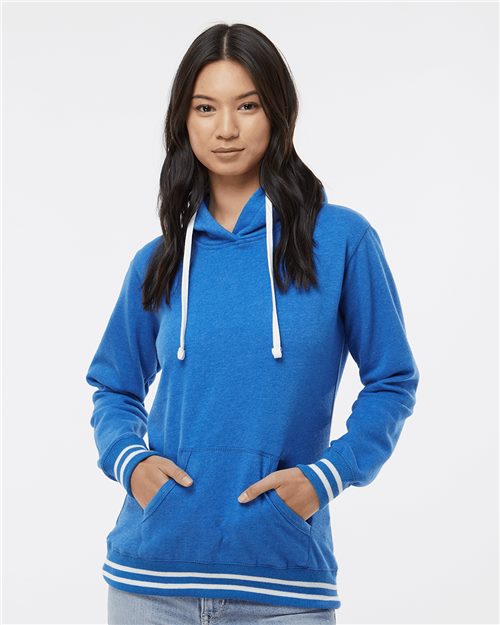 J. America 8651 Women’s Relay Hooded Sweatshirt Model Shot