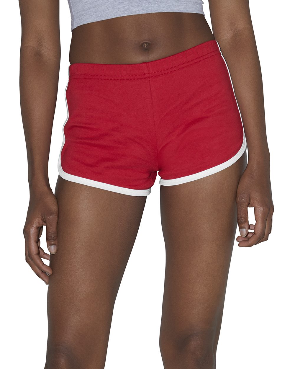 Black/White American Apparel Womens Interlock Running Short X-Large 