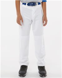 Boy's Baseball Pants Alleson Youth White Gray Scarlet Navy Black Braiding 605PL 