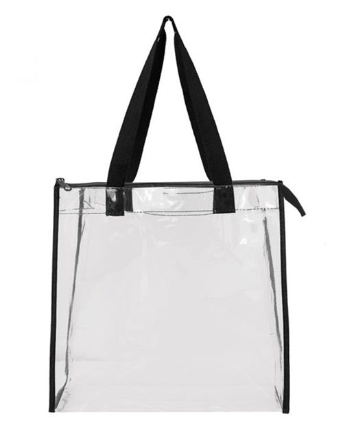 OAD OAD5006 - OAD Clear Zippered Tote with Full Gusset