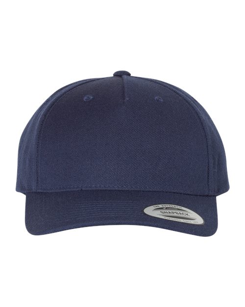 Premium Five-Panel Curved Visor Snapback Cap