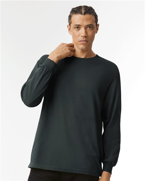 American Apparel 1304 T-shirt unisexe à manches longues en coton épais Model Shot