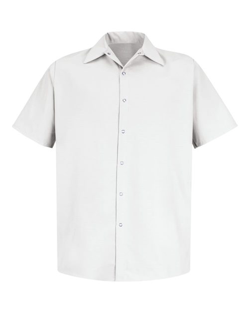Red Kap SP26L Specialized Short Sleeve Pocketless Work Shirt - Long Sizes Model Shot