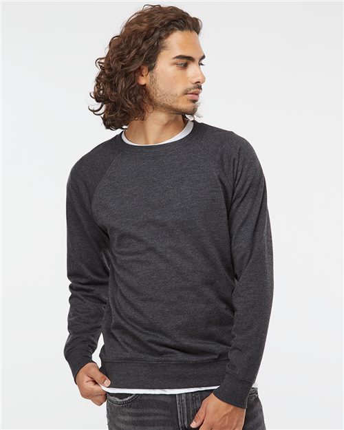 Independent Trading Co. SS1000C Icon Lightweight Loopback Terry Crewneck Sweatshirt Model Shot