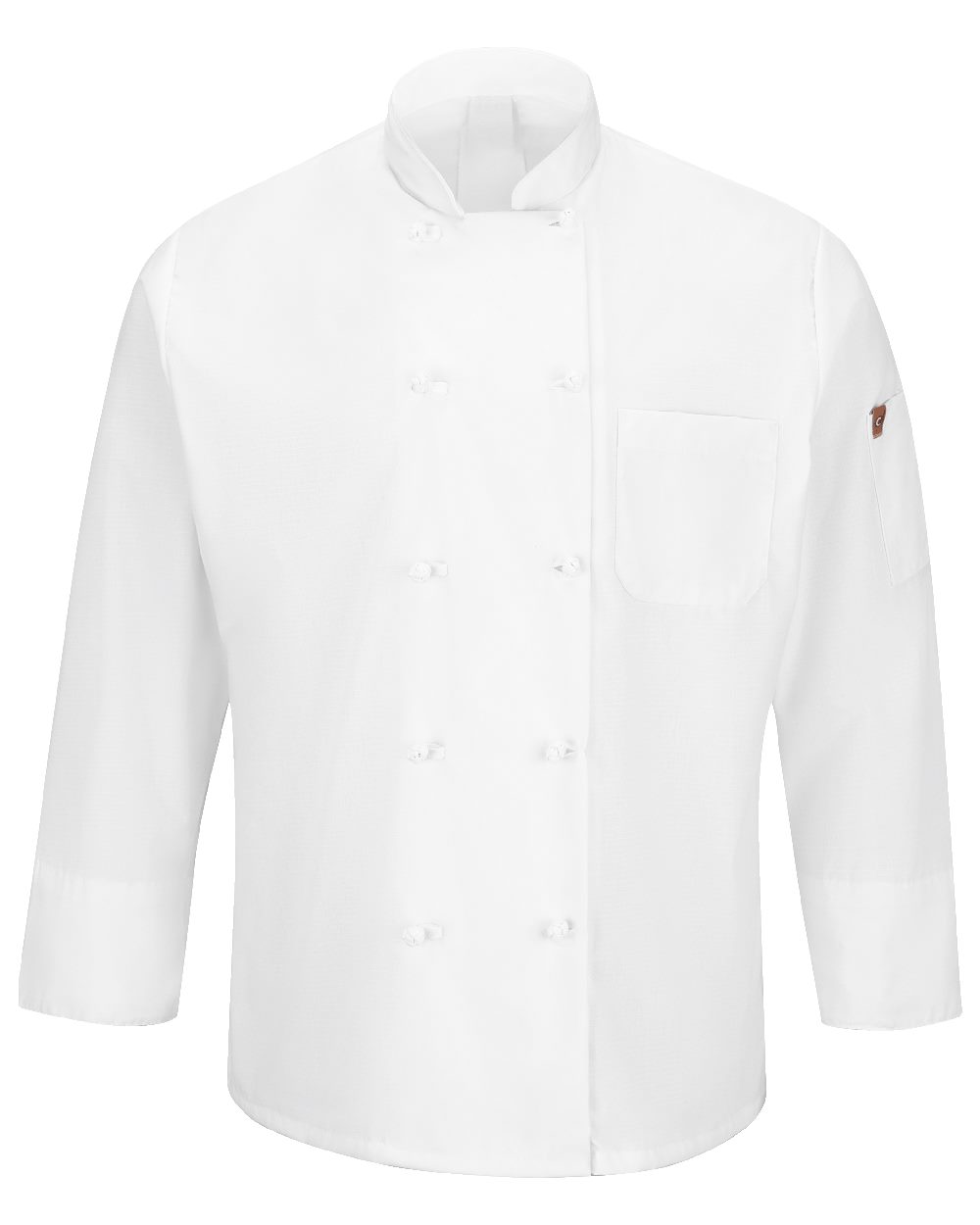 Red Kap Men's Long Sleeve Ten Button Chef Coat with Mimix and Oilblok 