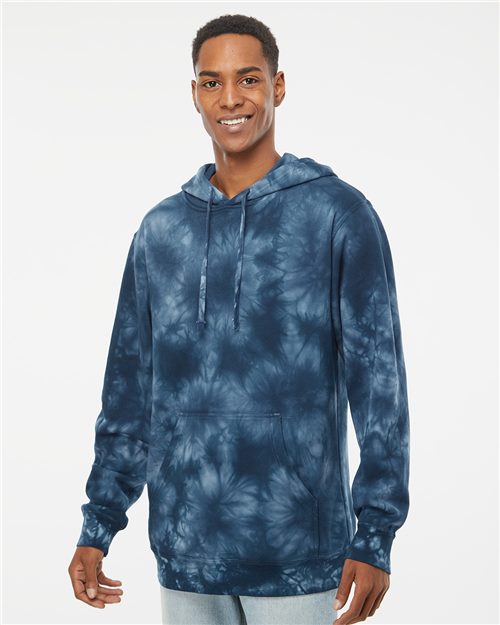 Independent Trading Co. PRM4500TD Unisex Midweight Tie-Dyed Hooded Sweatshirt Model Shot