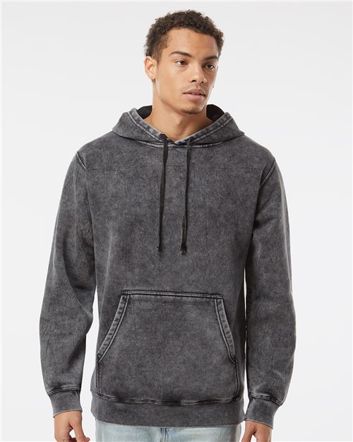 Independent Trading Co. PRM4500MW Unisex Midweight Mineral Wash Hooded Sweatshirt Model Shot