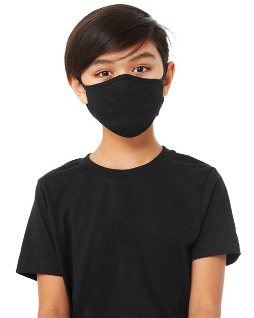 BELLA + CANVAS TT044Y Youth 2-Ply Reusable Face Mask Model Shot