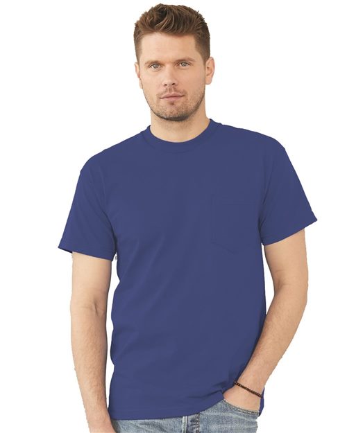 Bayside 7100 USA-Made T-Shirt with a Pocket Model Shot