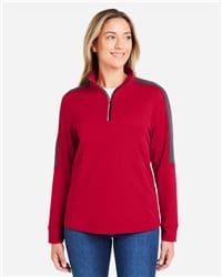North End NE415W - Women's Eclipse Jacquard Quarter-Zip Pullover