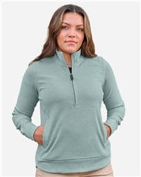 AmeriVINTAGE WIND AND SEA Half-zip スウェット J. America 8434 - Men's Omega Stretch Quarter-Zip Pullover