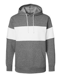 J. America 8644 - Varsity Fleece Colorblocked Hooded Sweatshirt