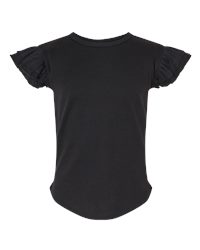 Rabbit Skins 4439 - Infant Flutter Sleeve Baby Rib Bodysuit